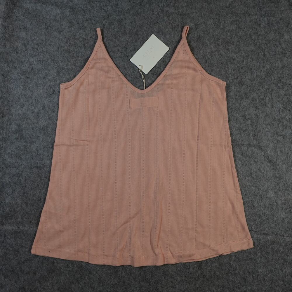 The Great Top Women 0 Extra Small NWT Pajama Pointelle Sleep Cami Tank Rose Pink - Picture 6 of 10